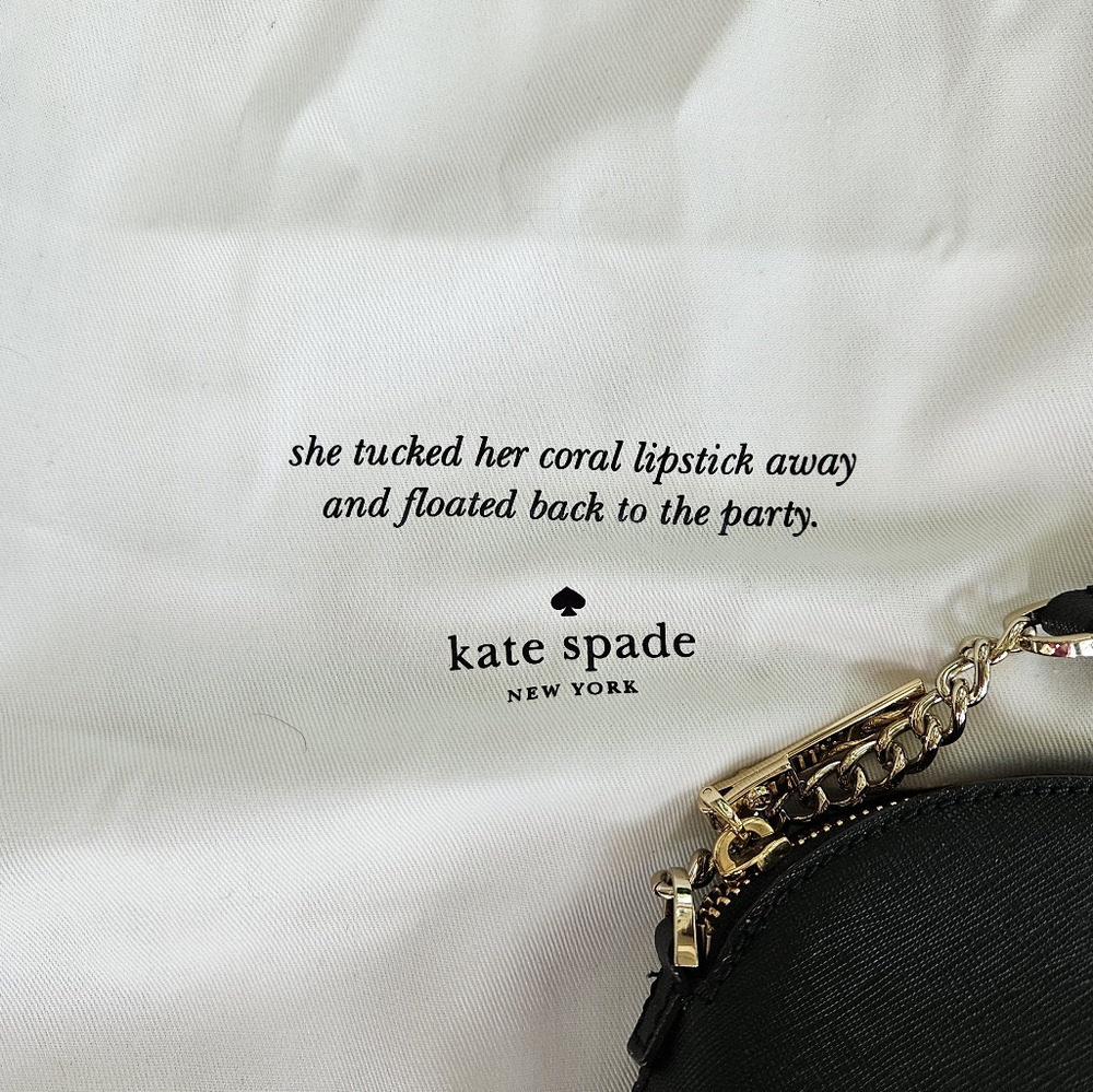 kate spade Black Crossbody Bag with Gold Chain Accents - Picture 4 of 11